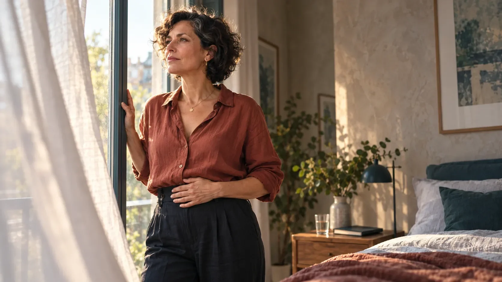 Règles abondantes en périménopause chez une femme attentive aux changements de son cycle